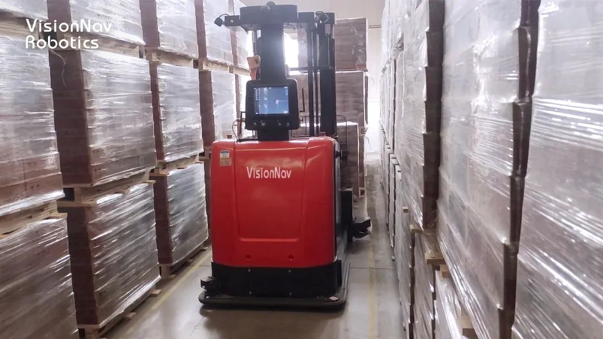 VisionNav AGV forklift Empowers Welding Materials Industry with Advanced Intralogistics Automation Solution
