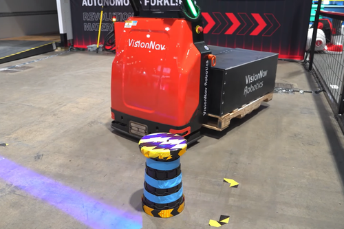 AGV forklift obstacle avoidance error and recovery